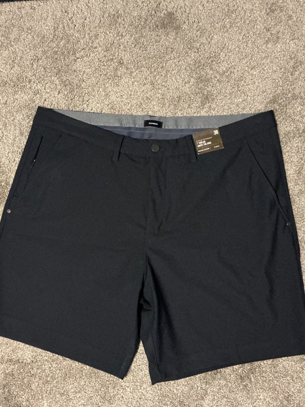 Express Men's 38W/ 7" Navy Shorts